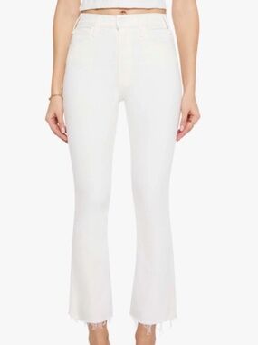 Mother Hustler Ankle Fray Jeans – Fairest of Them All (White) – Size 27 🤍